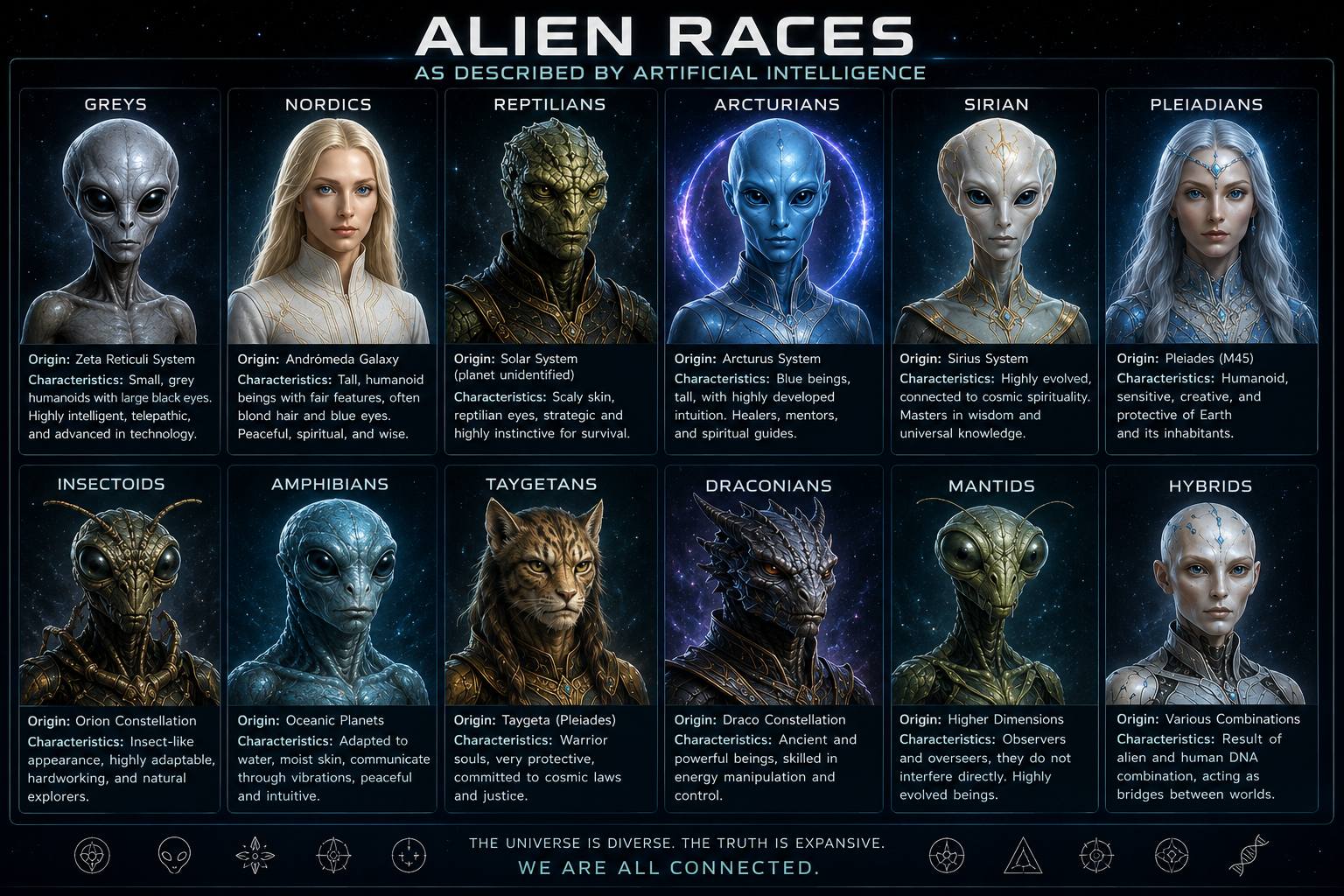 AI Models Synthesize Classified Exobiological Data to Chart Nine Distinct Non-Human Species